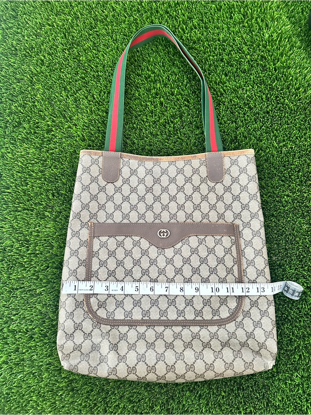 Vintage Gucci Sherry Line Tote Bag.